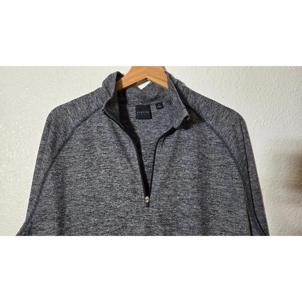 Dunning Golf‎ Quarter Zip Pullover Gray Heather Performance Stretch Medium